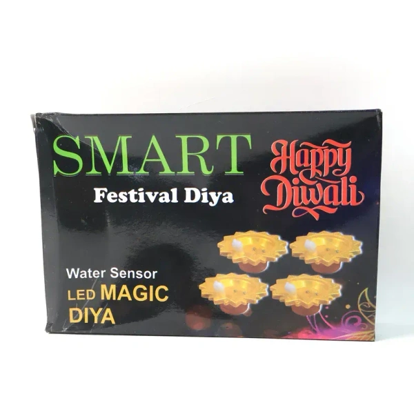 6PCS COLOR WATER DIYA, Water Senser Diya 6 Pcs Set with color plastic(1769)