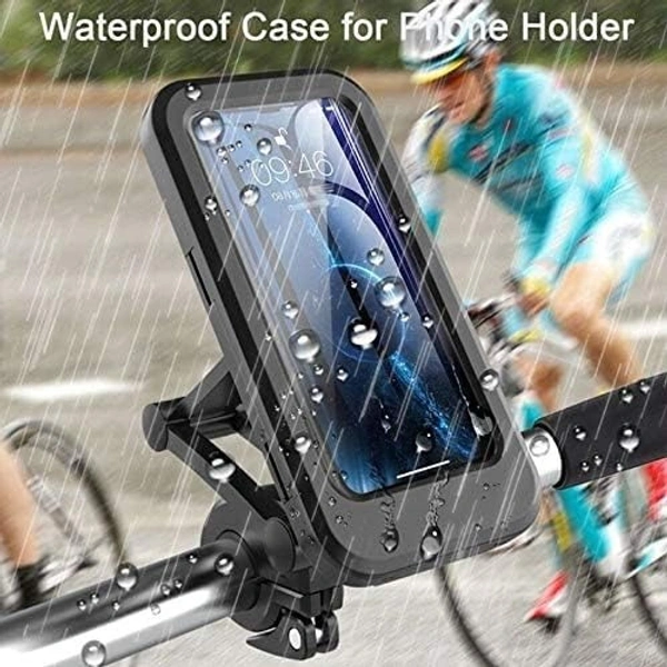 WATERPROOF STAND M3, Smart Waterproof Bike Phone Mount | 360° Rotating Mobile Holder with Sensitive Touch Screen | Handlebar Mount for Motorcycle & Bicycle (4"–7.2" Phones)(2413)