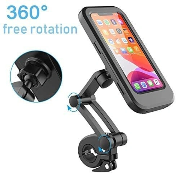 WATERPROOF STAND M3, Smart Waterproof Bike Phone Mount | 360° Rotating Mobile Holder with Sensitive Touch Screen | Handlebar Mount for Motorcycle & Bicycle (4"–7.2" Phones)(2413)