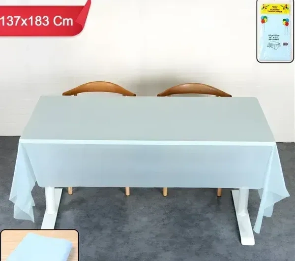 TABLE COVER 137*183 CM, Disposable Plastic Table Cover Waterproof Rectangular Tablecloth 137 × 183 cm | Easy-Clean Dining, Party & Event Table Protector for Home, Outdoor & Picnic Use(2690)