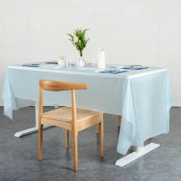 TABLE COVER 137*183 CM, Disposable Plastic Table Cover Waterproof Rectangular Tablecloth 137 × 183 cm | Easy-Clean Dining, Party & Event Table Protector for Home, Outdoor & Picnic Use(2690)