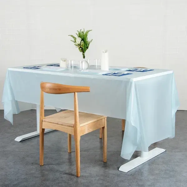 TABLE COVER 137*183 CM, Disposable Plastic Table Cover Waterproof Rectangular Tablecloth 137 × 183 cm | Easy-Clean Dining, Party & Event Table Protector for Home, Outdoor & Picnic Use(2690)