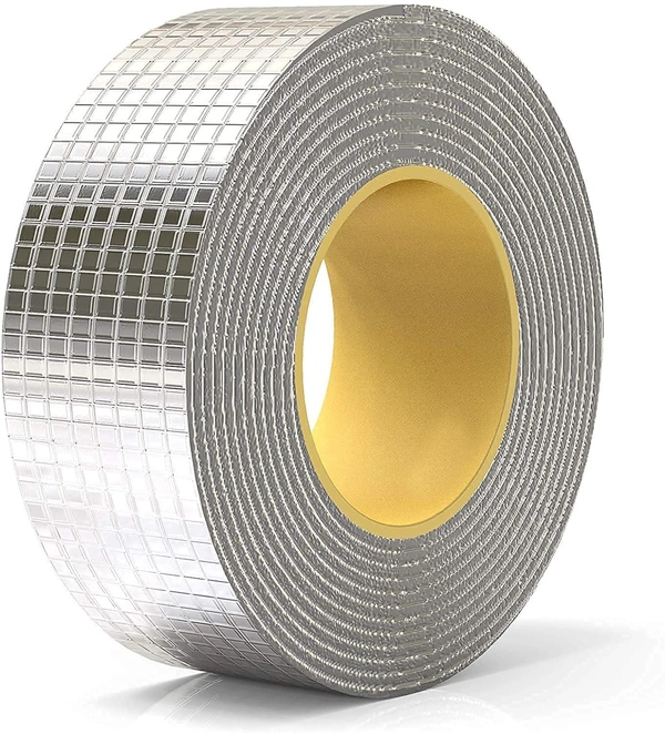 ALUMIUM FOIL TAP, Leakage Repair Waterproof Tape for Pipe Leakage Roof Water Leakage Solution Aluminium Foil Tape Waterproof Adhesive Tape Sealing Butyl Rubber Tape for Leakage (5CM*5M (Pack Of 1)    (841)