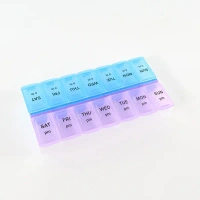 MEDICINE ORGANIZER, Weekly AM/PM Pill Organizer Box – 14 Slot Medicine Storage Case with Day & Time Labels, BPA-Free Plastic Travel Pill/Vitamin Container (Mon–Sun)(2694)