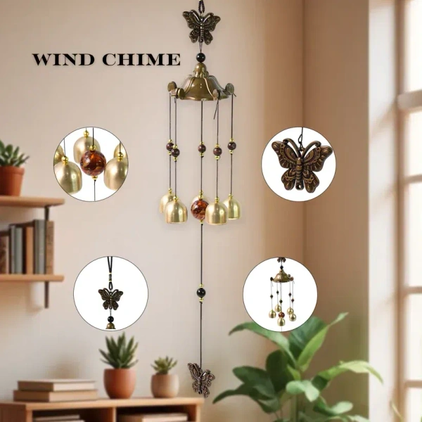 DECORATIVE WIND CHIMES TONE, Decorative Wind Bell Chimes Outdoor Hanging (1 Pc)(2159)