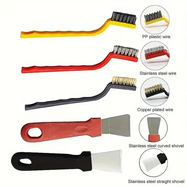 WIRE BRUSH N SCRPER, 5‑Piece Wire Brush & Scraper Set(2426)