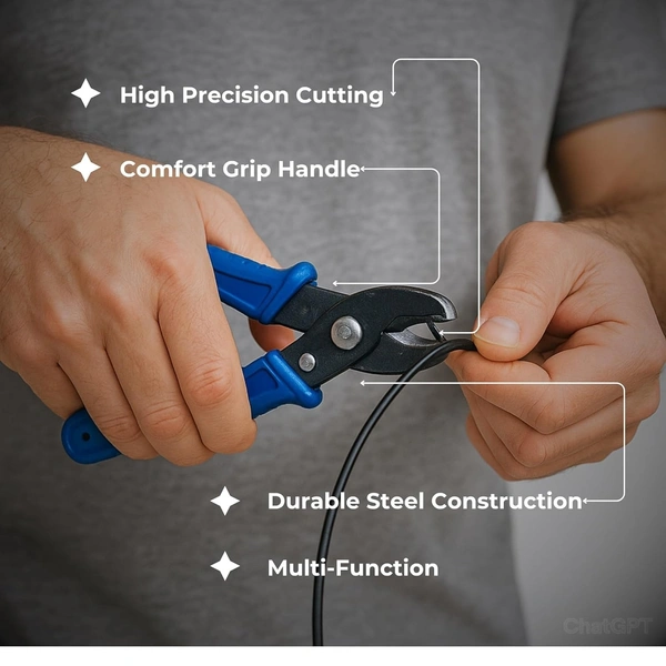 WIRE STRIPPER & CUTTER, Wire Stripper & Cutter – Professional Electrical Stripping Tool and Cutting Pliers for Wires & Cables(2587)