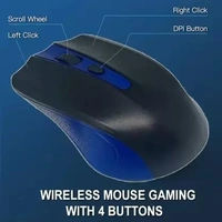 SMACC WIRELESS MOUSE, 2.4GHz Wireless Optical Mouse | Ergonomic Design with Non-Slip Rubber Texture, Strong Grip, Smooth Tracking & USB Nano Receiver | Portable Silent Click Mouse for Laptop & PC(2732)