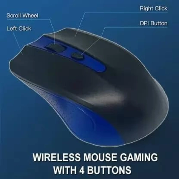 SMACC WIRELESS MOUSE, 2.4GHz Wireless Optical Mouse | Ergonomic Design with Non-Slip Rubber Texture, Strong Grip, Smooth Tracking & USB Nano Receiver | Portable Silent Click Mouse for Laptop & PC(2732)