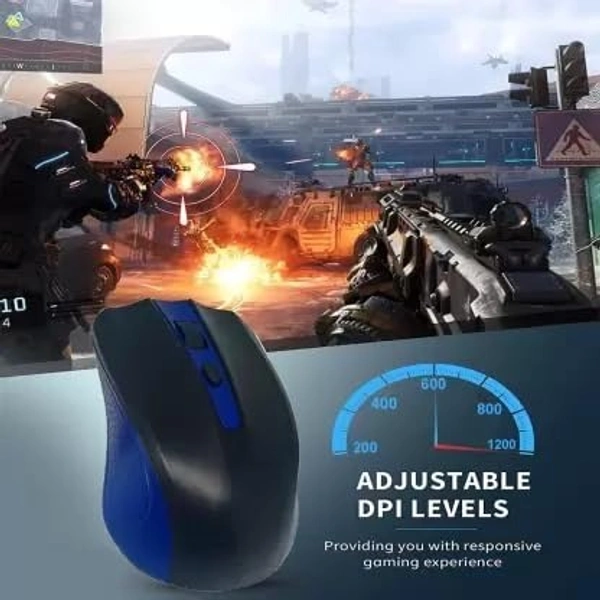 SMACC WIRELESS MOUSE, 2.4GHz Wireless Optical Mouse | Ergonomic Design with Non-Slip Rubber Texture, Strong Grip, Smooth Tracking & USB Nano Receiver | Portable Silent Click Mouse for Laptop & PC(2732)