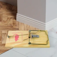 WOODEN MOUSE TRAP. Wooden Mouse Trap – Reusable Rat & Rodent Catcher for Home, Kitchen, Garden & Warehouse – Easy to Set & Effective Pest Control(2629)