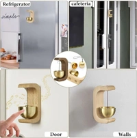 WOODEN ZEN BELL, Zen Desk Wooden Meditation Bell with Brass Bowl – 7 cm Magnetic Design, Natural Wood & Gold for Mindfulness & Home Decor(2630)