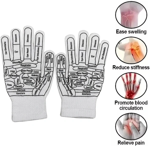 ACCUPRESSURE MASSAGER GLOVES,  Acupressure Massage Gloves – Pain Relief & Relaxation for Hands(2151)