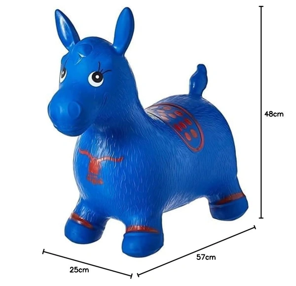 HOP ANIMAL, Animal Shape Jumping Horse Hopper Toy for Kids | Inflatable Bouncing Ride-On Toy (Multicolour)