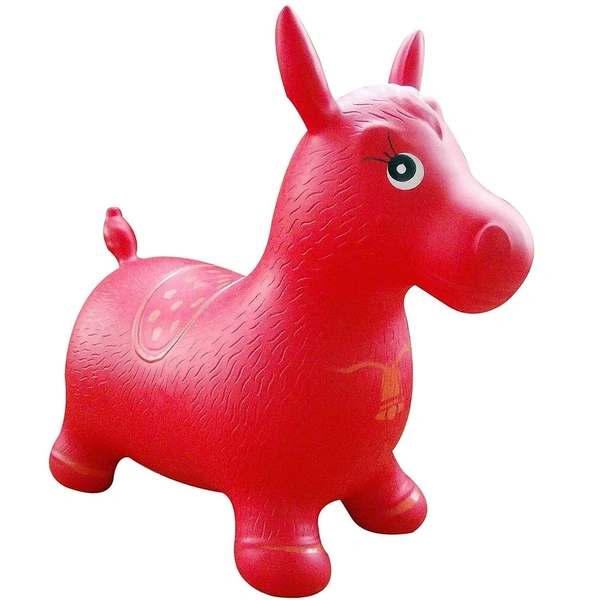 HOP ANIMAL, Animal Shape Jumping Horse Hopper Toy for Kids | Inflatable Bouncing Ride-On Toy (Multicolour)