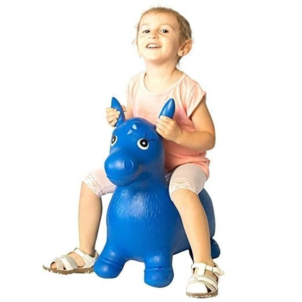 HOP ANIMAL, Animal Shape Jumping Horse Hopper Toy for Kids | Inflatable Bouncing Ride-On Toy (Multicolour)