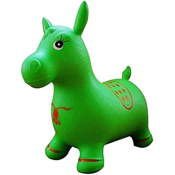 HOP ANIMAL, Animal Shape Jumping Horse Hopper Toy for Kids | Inflatable Bouncing Ride-On Toy (Multicolour)