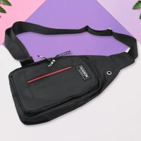 SHOULDER BAG WATERPROOF ANTI THEFT CROSSBODY FANNY PACK WAIST BAG  (766) - Black