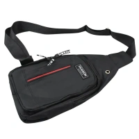 SHOULDER BAG WATERPROOF ANTI THEFT CROSSBODY FANNY PACK WAIST BAG  (766) - Black