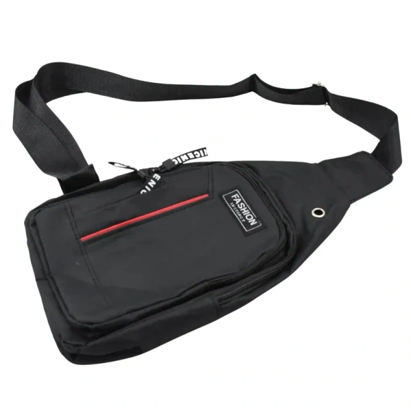 SHOULDER BAG WATERPROOF ANTI THEFT CROSSBODY FANNY PACK WAIST BAG  (766) - Black