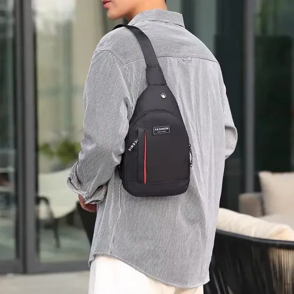 SHOULDER BAG WATERPROOF ANTI THEFT CROSSBODY FANNY PACK WAIST BAG  (766) - Black