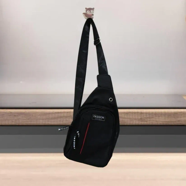 SHOULDER BAG WATERPROOF ANTI THEFT CROSSBODY FANNY PACK WAIST BAG  (766) - Black
