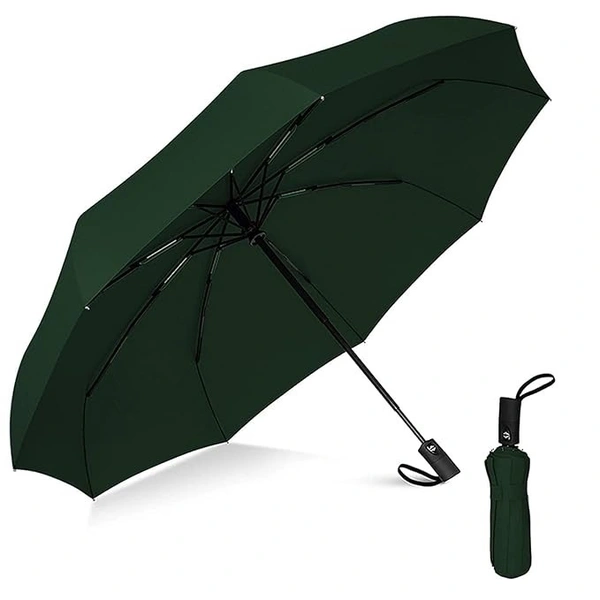 AUTOMATIC UMBRELLA,Mini Folding Windproof & Compact Umbrella, Portable 3 Fold Umbrella, Automatic Open Close for Rain and Sun Protection,Umbrellas for rain,Windproof Umberalla Large for Man,Women-Mix Color (1068)       - Deep Fir