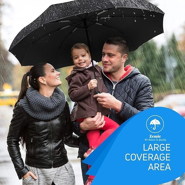 AUTOMATIC UMBRELLA,Mini Folding Windproof & Compact Umbrella, Portable 3 Fold Umbrella, Automatic Open Close for Rain and Sun Protection,Umbrellas for rain,Windproof Umberalla Large for Man,Women-Mix Color (1068)       - Deep Fir