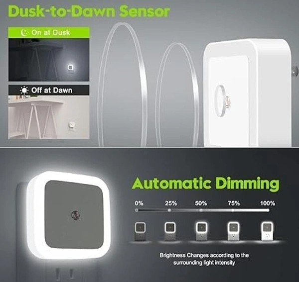 AUTOMATIC SENSOR LIGHT  Smart Night Lamp with Automatic Sensor Smart Led Night Lamp Ideal for Bedroom and Livingroom Decor Random Color(1821)