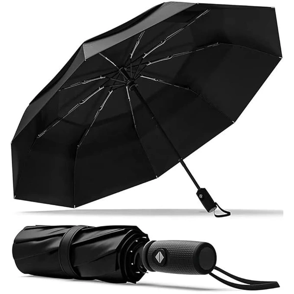 AUTOMATIC UMBRELLA,Mini Folding Windproof & Compact Umbrella, Portable 3 Fold Umbrella, Automatic Open Close for Rain and Sun Protection,Umbrellas for rain,Windproof Umberalla Large for Man,Women-Mix Color (1068)       - Black