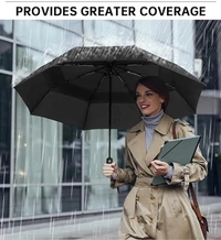 AUTOMATIC UMBRELLA,Mini Folding Windproof & Compact Umbrella, Portable 3 Fold Umbrella, Automatic Open Close for Rain and Sun Protection,Umbrellas for rain,Windproof Umberalla Large for Man,Women-Mix Color (1068)       - Black