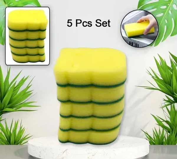 5PCS CLEANING SCRUB SPONGE