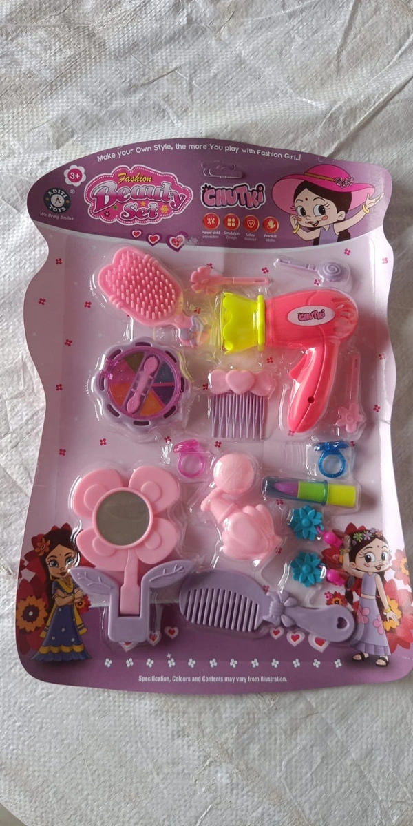 BEAUTY SET TOY CARD PACKING, Girl's Bring Along Beauty Suitcase – Multicolor Makeup Vanity Toy Set(2125)