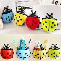 LADYBUG TOOTHBRUSH HOLDER l "Wall Mount Brush Holder  Space-Saving Bathroom Organizer" (1987)