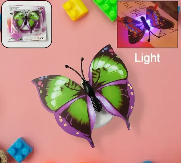 BUTTERFLY DECORATION LIGHT The Butterfly 3D Night Lamp Comes With 3D Illusion Design Suitable For Drawing Room, Lobby.N (Loose)