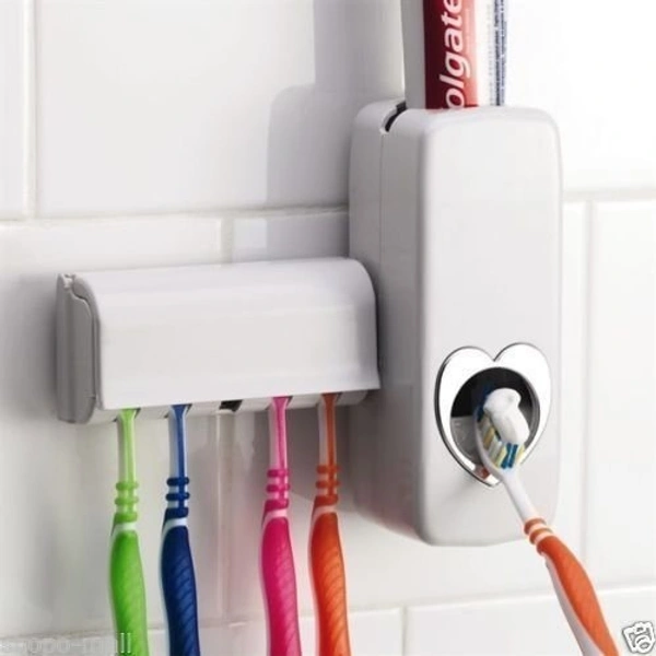 AUTOMATIC TOOTHPEAST SQUEEZING DEVICE l Automatic Toothpaste Dispenser  Hands-Free, Hygienic & No Waste (187) - White