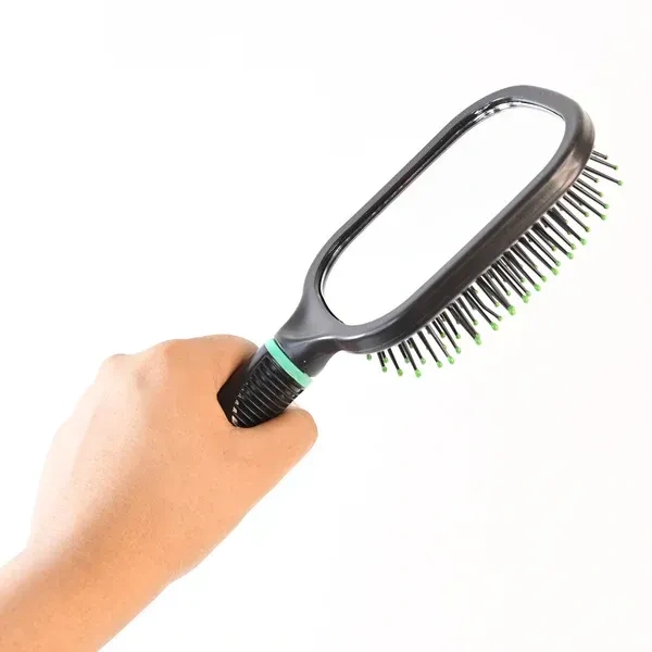 HAIR COMB WITH MIRROR, Hair Comb with Mirror – 2-in-1 Portable Grooming Tool(2440)