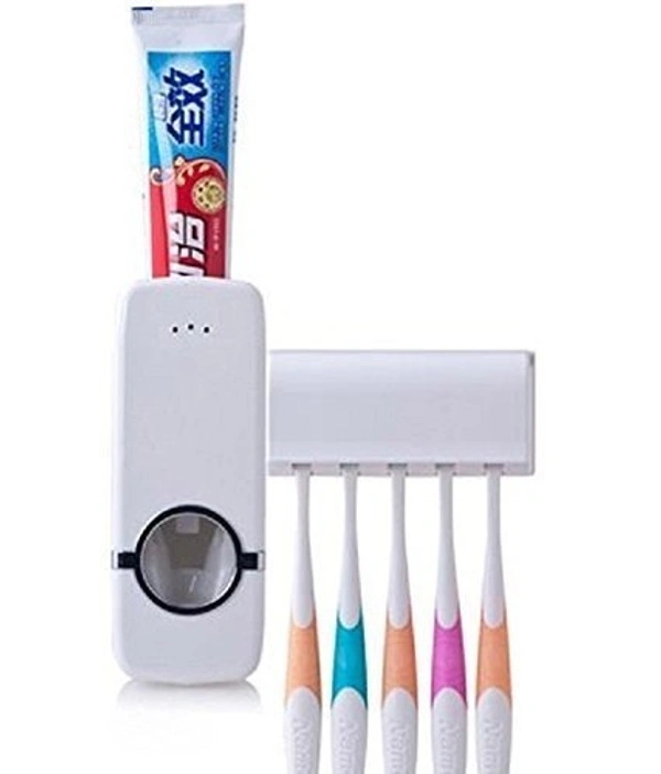 AUTOMATIC TOOTHPEAST SQUEEZING DEVICE l Automatic Toothpaste Dispenser  Hands-Free, Hygienic & No Waste (187) - White