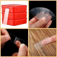 60PCS DOUBLE SIDE STICKER, Transparent Adhesive Stickers, Strong, Invisible Sticky Dots for DIY, Crafts, Walls & Decorations (2200) - Pack of 60