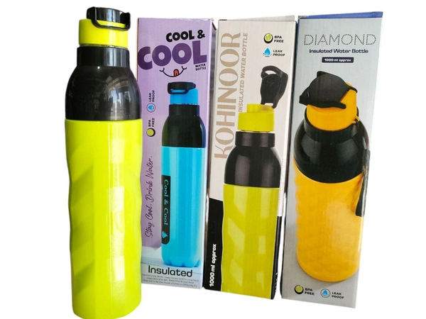 cool & cool 1L WATER BOTTLE BOX - "3-Layer Plastic Water Bottle  Keep Your Water Cool and Fresh!" (2020C)