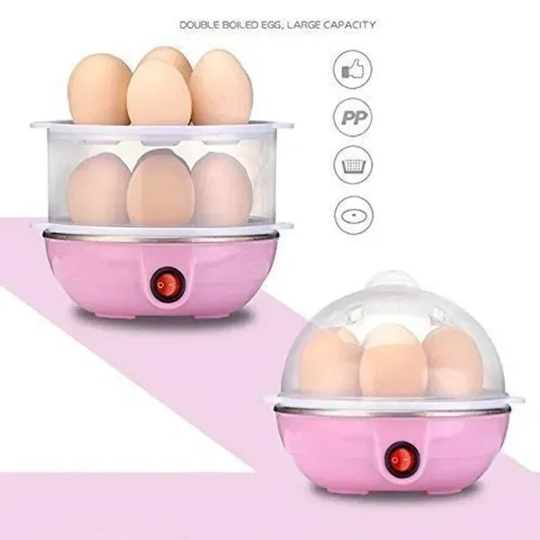 DUAL EGG POACHER -  Electric 2-Layer Egg Boiler for Perfect Poached Eggs" (1736)