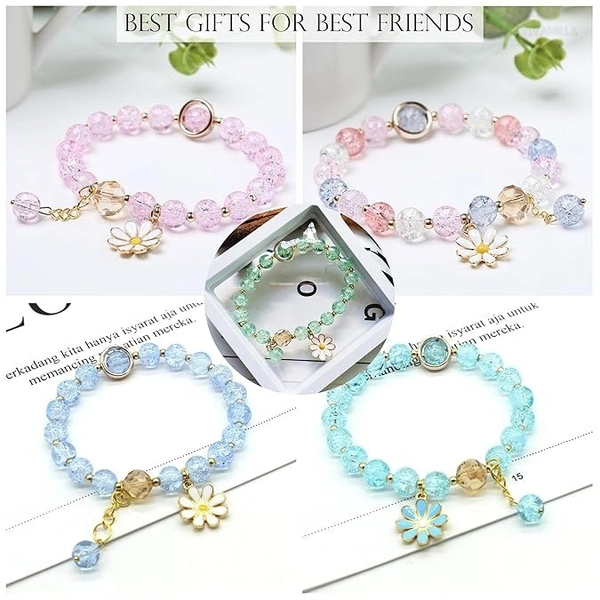 GIRLS BRACELET l Crystal Beads Bracelet for Women & Girls - Multicolor Stretch Bracelet | Best Friend Gift (2039)