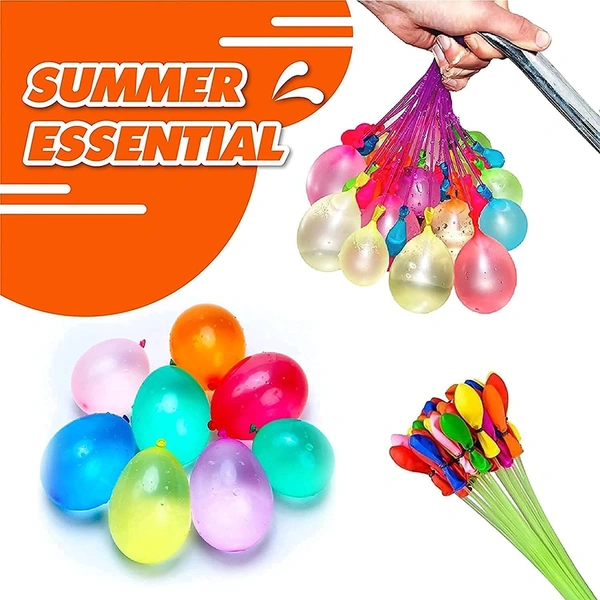 Shop99 111 WATER BALLOONS - "Holi Water Balloon | Automatic Fill And Tie Magic Water Balloons | Set of 3 Bunch | 111 Balloons | Multicolour" (371)