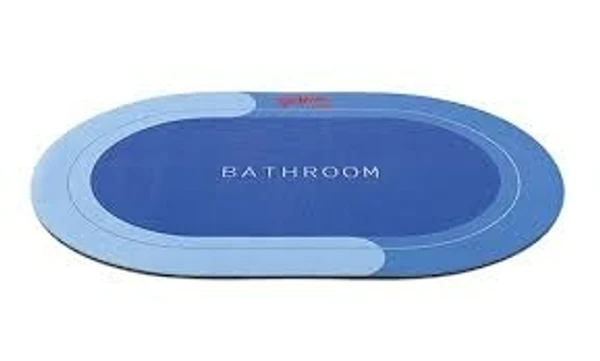 WATER ABSORB MAT OVAL Water Absorbing Mat For Bathroom Quick Dry Rubber Backed Anti-Slip/Non Slip Rectangular Shape Floor Mat For Home, Kitchen (40 X 60 Cm)