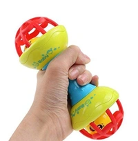 INNOVI TOY DUMBEL, Innovi Colorful Dumbbell Rattle Toy for Babies | Safe Non-Toxic Newborn & Toddler Rattle(936)