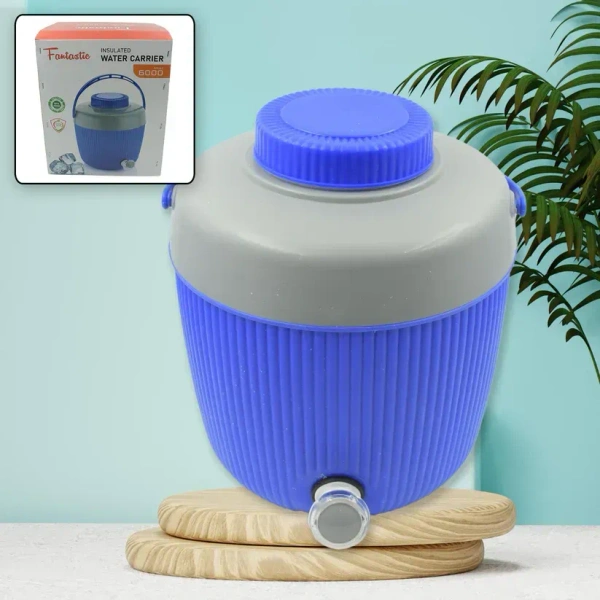 6L INSULATED JUG l Insulated Water Jug, Insulated Plastic Water Jug with a Sturdy Handle, Water Jug Camper with Tap Plastic Insulated Water Storage Cool Water Storage for Home & Travelling (6000 ML)