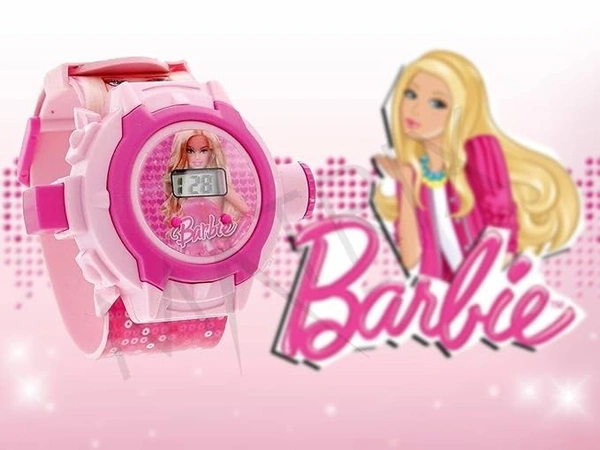 PROJECTOR WATCH, for Kids Kids Edition Spiderman/Barbie/Ben 10 / Marvel Avengers Digital Watch with 24 Image Projection (Boys & Girls)   (736)  - Barbie