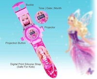 PROJECTOR WATCH, for Kids Kids Edition Spiderman/Barbie/Ben 10 / Marvel Avengers Digital Watch with 24 Image Projection (Boys & Girls)   (736)  - Barbie