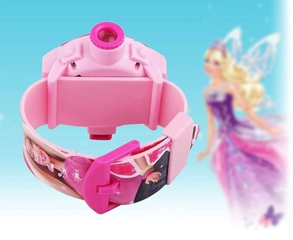 PROJECTOR WATCH, for Kids Kids Edition Spiderman/Barbie/Ben 10 / Marvel Avengers Digital Watch with 24 Image Projection (Boys & Girls)   (736)  - Barbie
