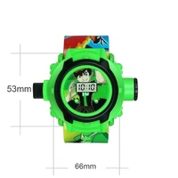 PROJECTOR WATCH, for Kids Kids Edition Spiderman/Barbie/Ben 10 / Marvel Avengers Digital Watch with 24 Image Projection (Boys & Girls)(736) - Ben10